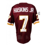 Men's Nike Washington Redskins #7 Dwayne Haskins JR Elite Burgundy Red Team Color NFL Jersey[ signature]