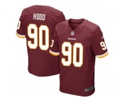 Men's Nike Washington Redskins #90 Ziggy Hood Elite Burgundy Red Team Color NFL Jersey