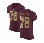 Men's Washington Redskins #78 Wes Martin Burgundy Red Alternate Vapor Untouchable Elite Player Football Jersey