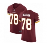 Men's Washington Redskins #78 Wes Martin Burgundy Red Team Color Vapor Untouchable Elite Player Football Jersey