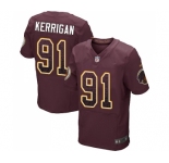 Men's Washington Redskins #91 Ryan Kerrigan Elite Burgundy Red Alternate Drift Fashion Football Jersey