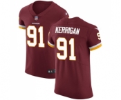 Men's Washington Redskins #91 Ryan Kerrigan Elite Burgundy Red Team Color Football Jersey
