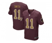 Nike Washington Redskins #11 Alex Smith Burgundy Red Alternate Men Stitched NFL 80TH Throwback Elite Jersey