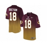 Nike Washington Redskins #18 Josh Doctson Burgundy Red Gold Men's Stitched NFL Elite Fadeaway Fashion Jersey