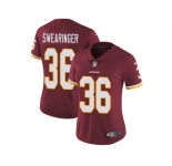 Women Nike Washington Redskins #36 D.J. Swearinger Burgundy Red Team Color Stitched NFL Vapor Untouchable Limited Jersey