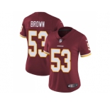 Women Nike Washington Redskins #53 Zach Brown Burgundy Red Team Color Stitched NFL Vapor Untouchable Limited Jersey