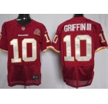 nike nfl jerseys washington redskins #10 griffin iii red[Elite 80th patch]