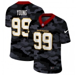 Men New Nike Washington Redskins #99 Young 2020 Nike Camo Salute to Service Limited Jersey