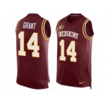 Men Nike Washington Redskins #14 Ryan Grant Limited Red Player Name & Number Tank Top NFL Jersey