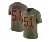 Men Nike Washington Redskins #51 Will Compton Limited Olive 2017 Salute to Service NFL Jersey
