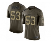 Men Nike Washington Redskins #53 Zach Brown Limited Green Salute to Service NFL Jersey