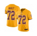 Men Nike Washington Redskins #72 Dexter Manley Limited Gold Rush Vapor Untouchable NFL Jersey