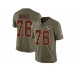 Men Nike Washington Redskins #76 Morgan Moses Limited Olive 2017 Salute to Service NFL Jersey