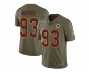 Men Nike Washington Redskins #93 Trent Murphy Limited Olive 2017 Salute to Service NFL Jersey