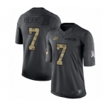 Men Washington Redskins #7 Dwayne Haskins Limited Black 2016 Salute to Service Football Jersey