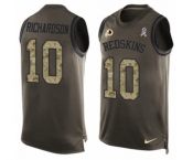 Men's Nike Washington Redskins #10 Paul Richardson Limited Green Salute to Service Tank Top NFL Jersey