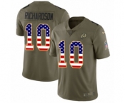 Men's Nike Washington Redskins #10 Paul Richardson Limited Olive USA Flag 2017 Salute to Service NFL Jersey