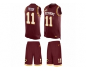 Men's Nike Washington Redskins #11 Terrelle Pryor Limited Burgundy Red Tank Top Suit NFL Jersey
