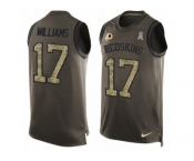 Men's Nike Washington Redskins #17 Doug Williams Limited Green Salute to Service Tank Top NFL Jersey