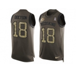 Men's Nike Washington Redskins #18 Josh Doctson Limited Green Salute to Service Tank Top NFL Jersey