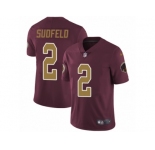 Men's Nike Washington Redskins #2 Nate Sudfeld Vapor Untouchable Limited Burgundy Red Gold Number Alternate 80TH Anniversary NFL Jersey