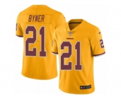 Men's Nike Washington Redskins #21 Earnest Byner Limited Gold Rush NFL Jersey