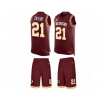 Men's Nike Washington Redskins #21 Sean Taylor Limited Burgundy Red Tank Top Suit NFL Jersey