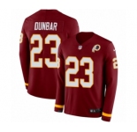 Men's Nike Washington Redskins #23 Quinton Dunbar Limited Burgundy Therma Long Sleeve NFL Jersey
