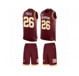 Men's Nike Washington Redskins #26 Clinton Portis Limited Burgundy Red Tank Top Suit NFL Jersey