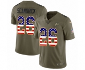 Men's Nike Washington Redskins #26 Orlando Scandrick Limited Olive USA Flag 2017 Salute to Service NFL Jersey