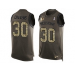 Men's Nike Washington Redskins #30 Su'a Cravens Limited Green Salute to Service Tank Top NFL Jersey