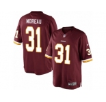 Men's Nike Washington Redskins #31 Fabian Moreau Limited Burgundy Red Team Color NFL Jersey