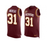 Men's Nike Washington Redskins #31 Fabian Moreau Limited Red Player Name & Number Tank Top NFL Jersey