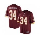 Men's Nike Washington Redskins #34 Montae Nicholson Limited Burgundy Red Team Color NFL Jersey