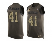 Men's Nike Washington Redskins #41 Will Blackmon Limited Green Salute to Service Tank Top NFL Jersey