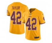 Men's Nike Washington Redskins #42 Charley Taylor Limited Gold Rush NFL Jersey