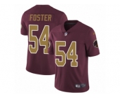 Men's Nike Washington Redskins #54 Mason Foster Vapor Untouchable Limited Burgundy Red Gold Number Alternate 80TH Anniversary NFL Jersey