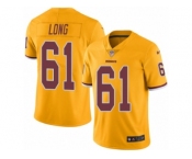 Men's Nike Washington Redskins #61 Spencer Long Limited Gold Rush NFL Jersey