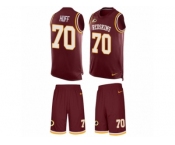 Men's Nike Washington Redskins #70 Sam Huff Limited Burgundy Red Tank Top Suit NFL Jersey