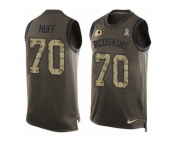 Men's Nike Washington Redskins #70 Sam Huff Limited Green Salute to Service Tank Top NFL Jersey