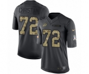 Men's Nike Washington Redskins #72 Geron Christian Limited Black 2016 Salute to Service NFL Jersey