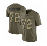 Men's Nike Washington Redskins #72 Geron Christian Limited Olive Camo 2017 Salute to Service NFL Jersey