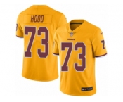Men's Nike Washington Redskins #73 Ziggy Hood Limited Gold Rush NFL Jersey