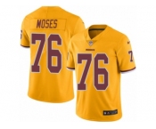 Men's Nike Washington Redskins #76 Morgan Moses Limited Gold Rush NFL Jersey