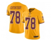 Men's Nike Washington Redskins #78 Kory Lichtensteiger Limited Gold Rush NFL Jersey