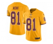 Men's Nike Washington Redskins #81 Art Monk Limited Gold Rush NFL Jersey