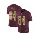 Men's Nike Washington Redskins #84 Niles Paul Vapor Untouchable Limited Burgundy Red Gold Number Alternate 80TH Anniversary NFL Jersey