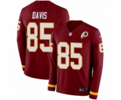 Men's Nike Washington Redskins #85 Vernon Davis Limited Burgundy Therma Long Sleeve NFL Jersey