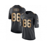Men's Nike Washington Redskins #86 Jordan Reed Limited Black Gold Salute to Service NFL Jersey