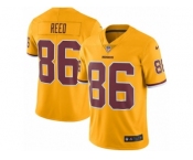 Men's Nike Washington Redskins #86 Jordan Reed Limited Gold Rush NFL Jersey